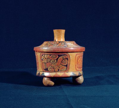 Funerary Vessel with Teotihuacan Influence, from Peten, Guatemala, Central America, Early Classic Period by Mayan